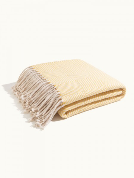 PLAID BELMONTE JAUNE & CRÈME