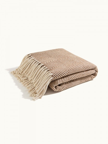 BELMONTE BROWN & CREAM BLANKET